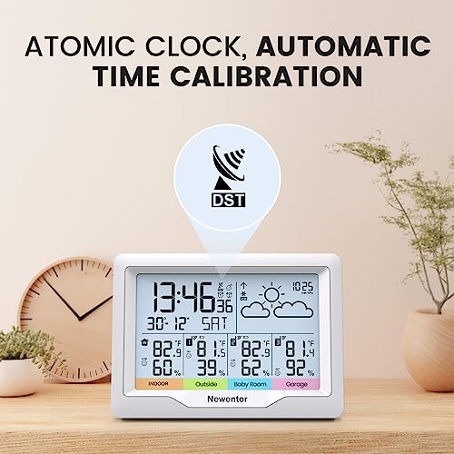 Wireless Indoor Outdoor Weather Station with Multiple Sensors, Digital Thermometer and Humidity Monitor U822633