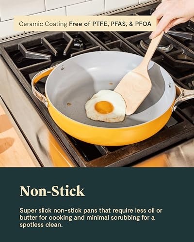 Nonstick Ceramic Cookware Set 12 Piece with Lids and Storage K7903