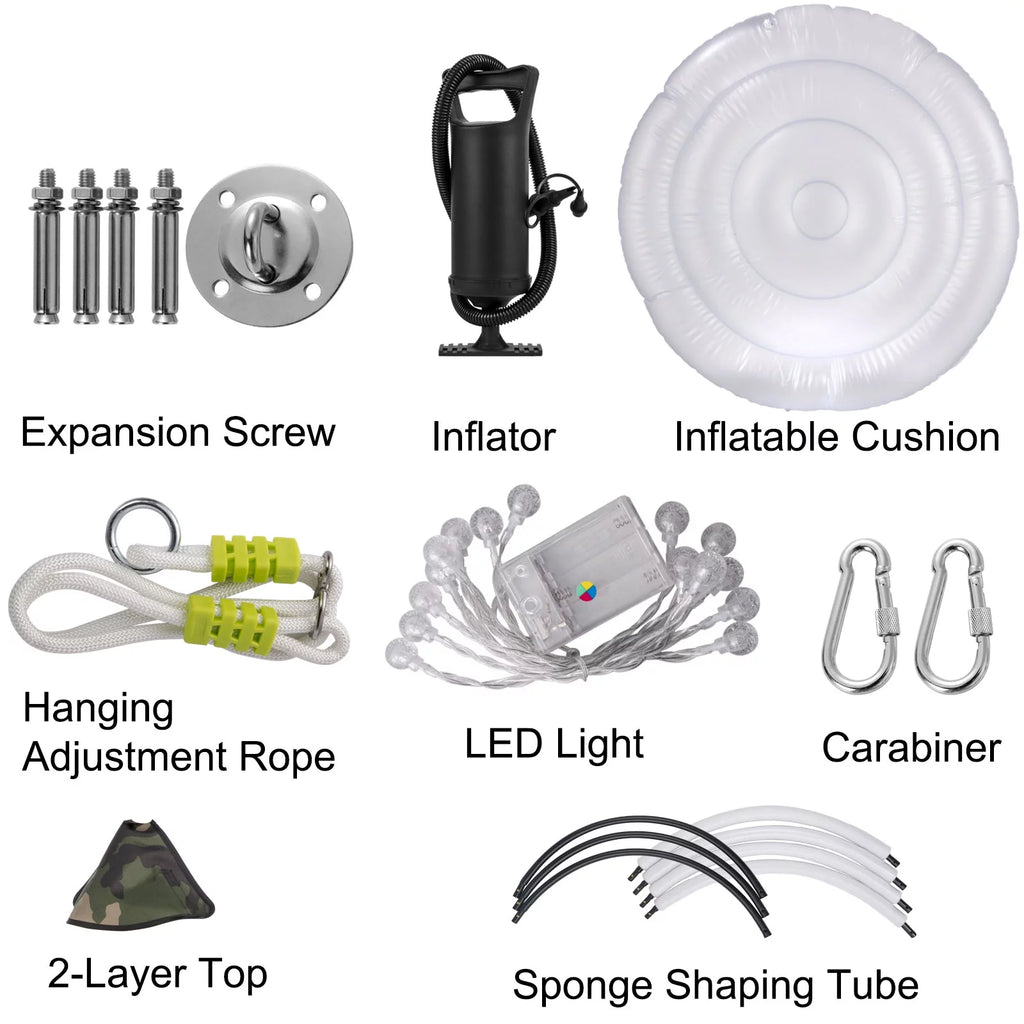 Hanging Tree Tent with LED Lights, Max 440 lbs T7262