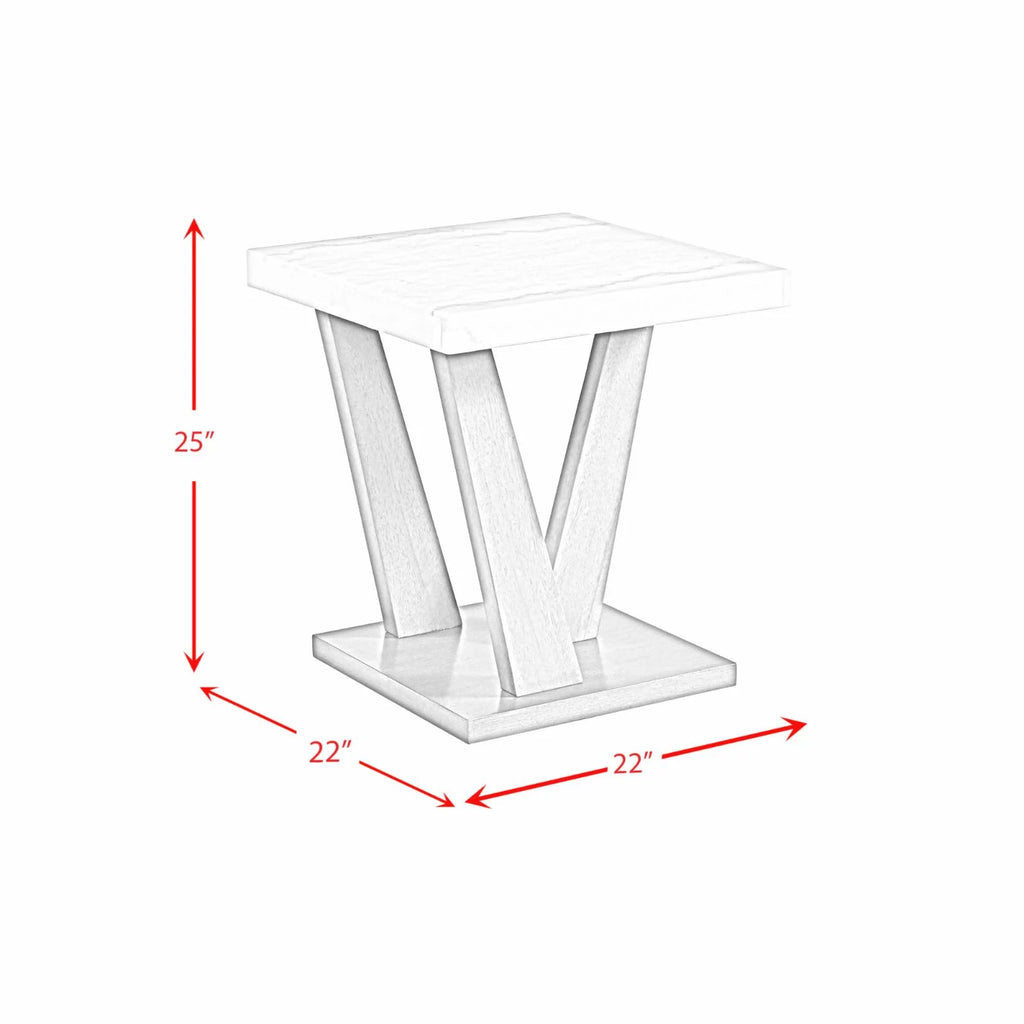 Square End Table in Gray D497