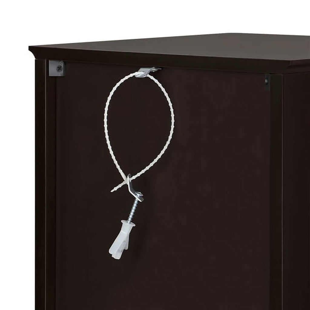 Wooden Bathroom Floor Storage Cabinet with Drawer and Single Shutter Door J455346