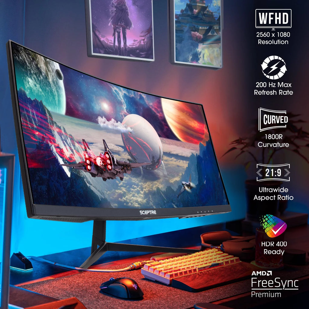 Curved 30" LED Monitor 2560 x 1080 200Hz VA Z796826