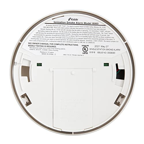 Smoke Detector with Hush Feature, Battery Operated, White R609019