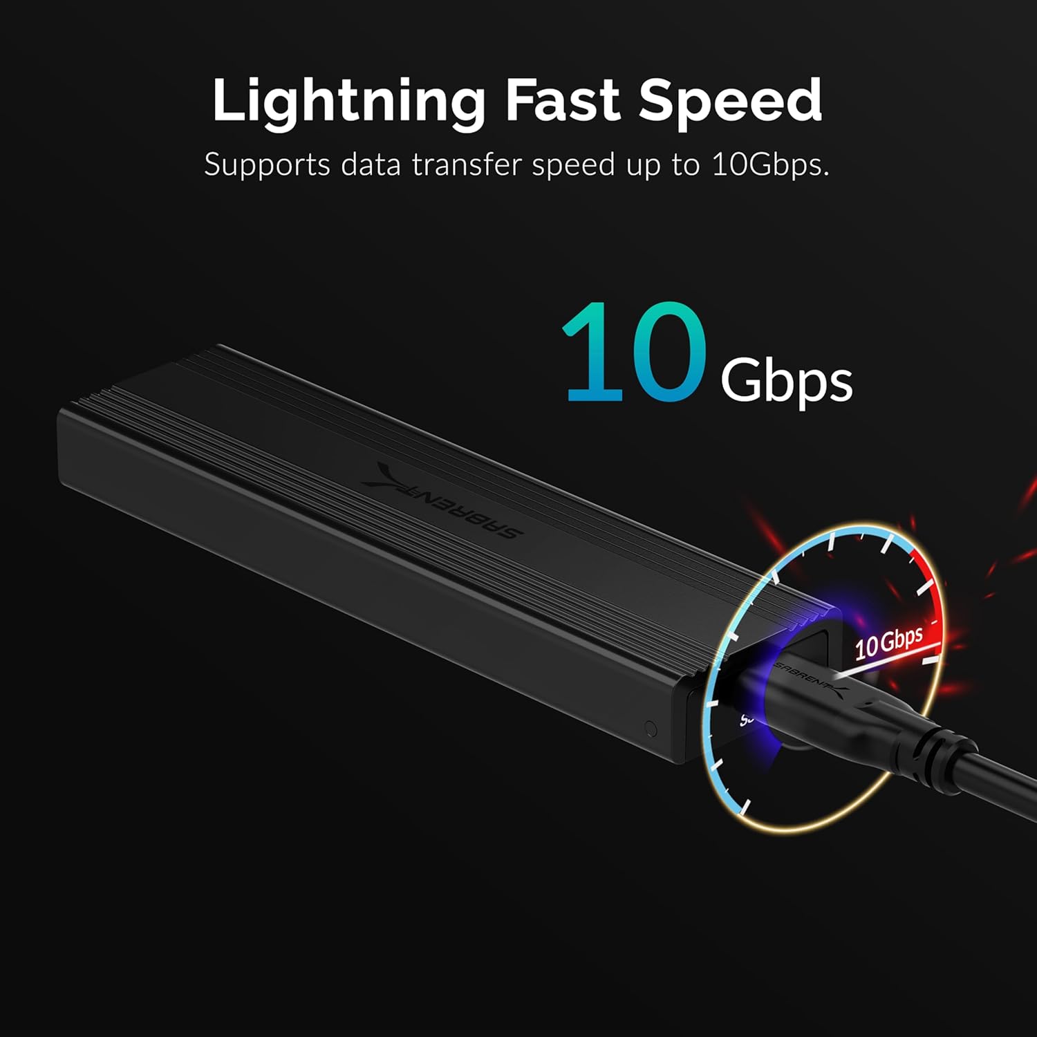 USB 3.2 10Gbps Type C Tool Free Enclosure for M.2 PCIe NVMe and SATA SSDs L812