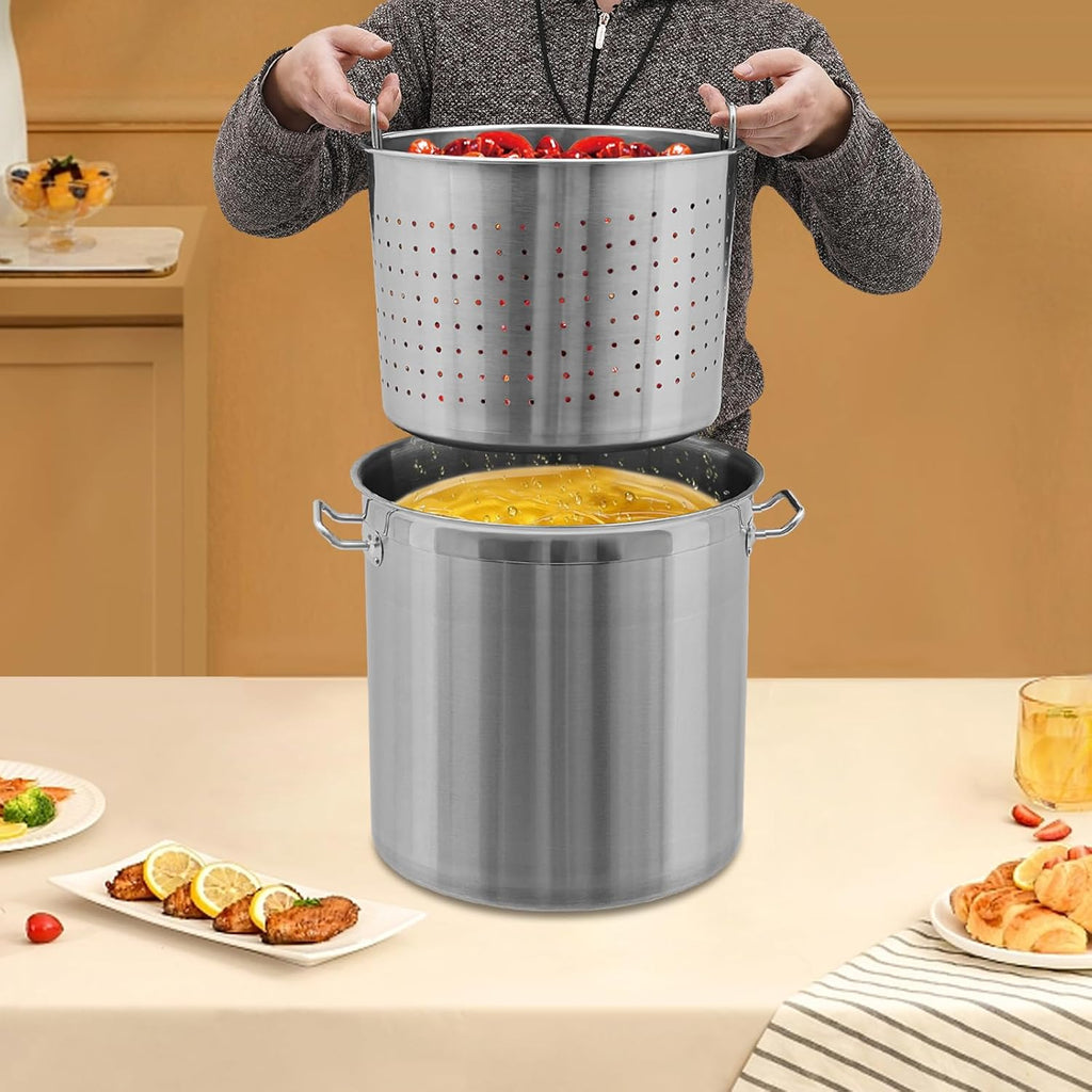 Stainless Steel Stock Pot for Seafood Boil with Handle J887851