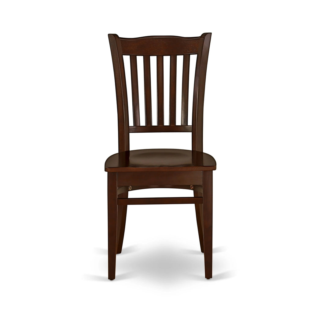 Wood Dining Chairs in Mahogany, Set of 2 S15238