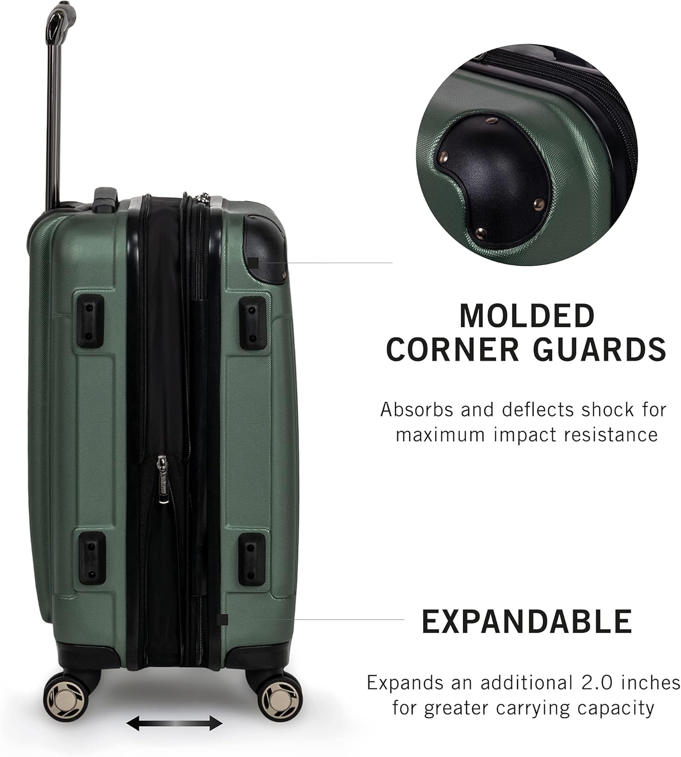 ABS Expandable 8-Wheel Upright, 28-Inch Checked R647