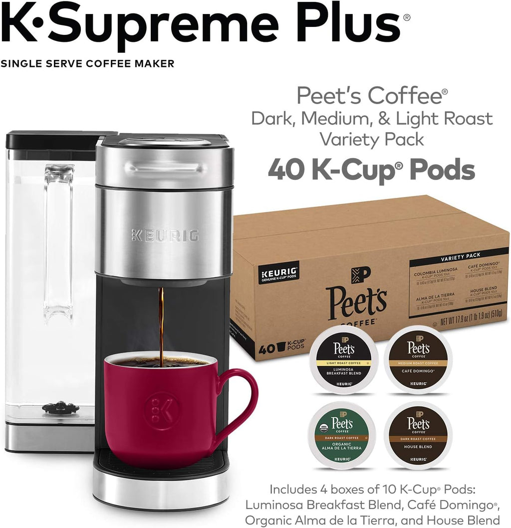 Stainless Steel Coffee Maker with 40 K-Cup Variety Pack A9756