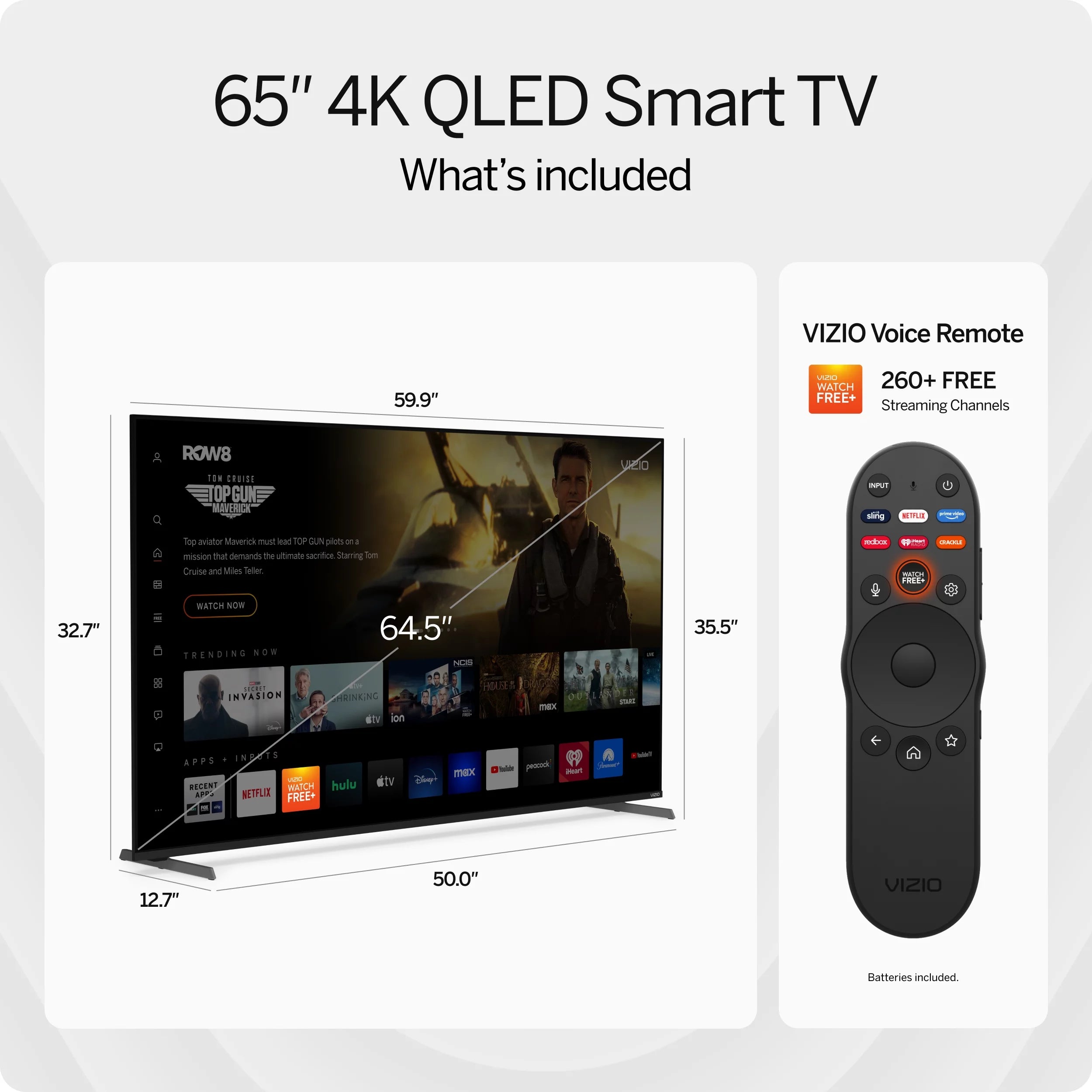 65" Class Quantum Pro 4K QLED HDR 120Hz Smart TV B963786