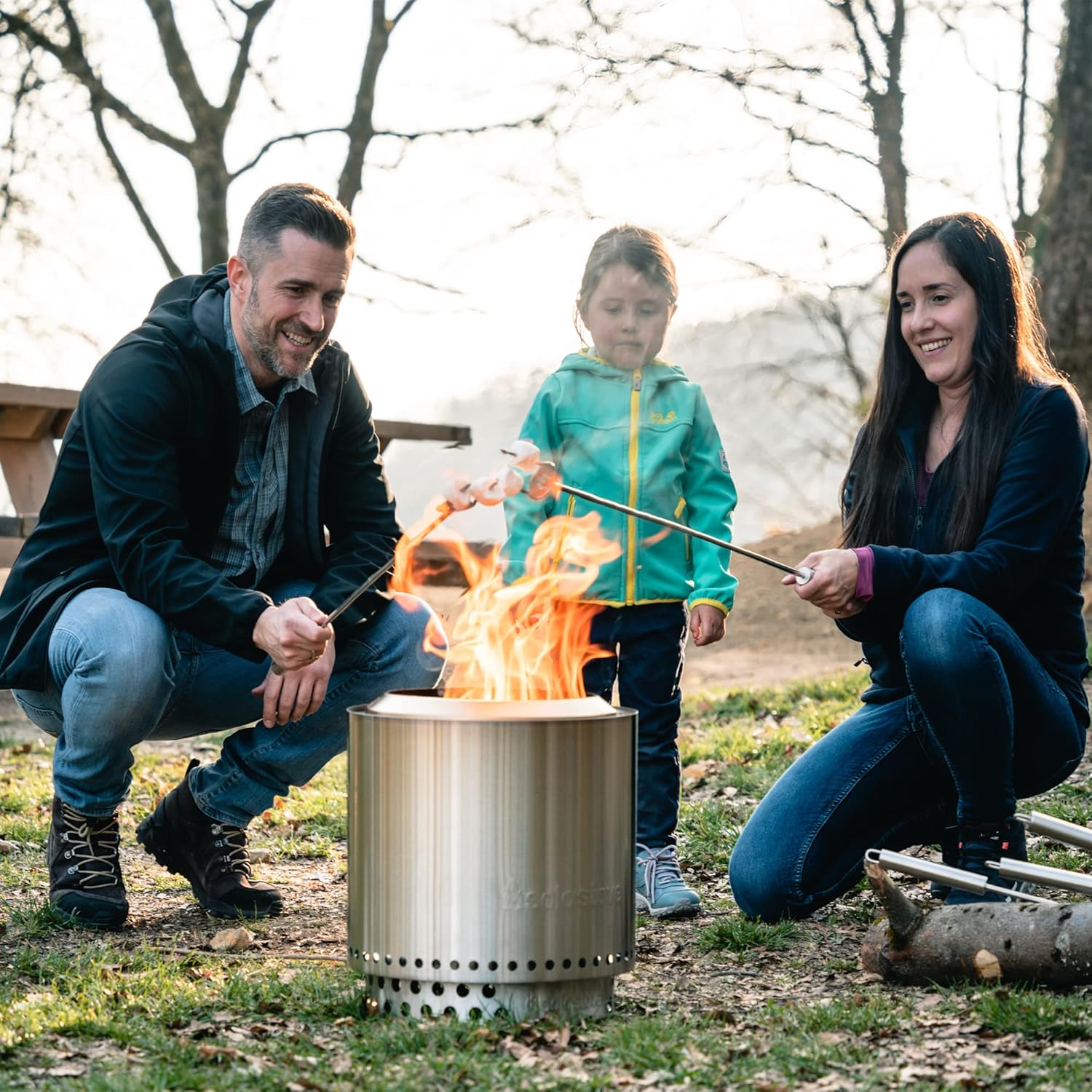 Portable Outdoor Fire Pit Stainless Steel Wood Burning G964