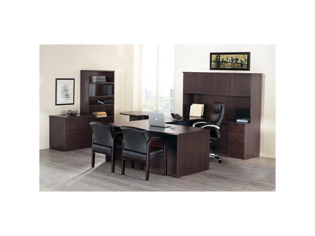 Espresso Laminate Left-Pedestal Desk, 72" x 36" x 29" P67094