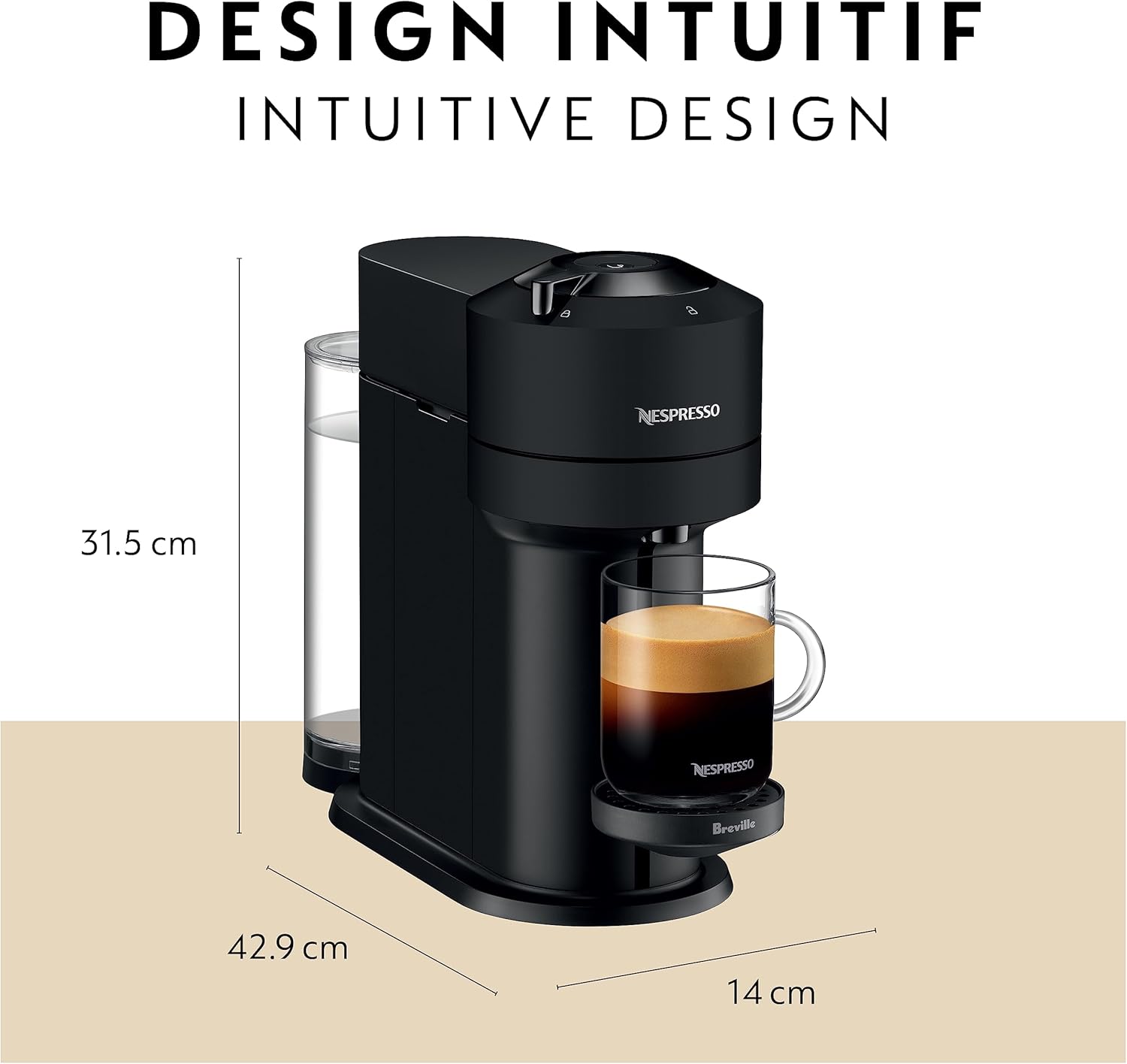 Coffee and Espresso Machine with Milk Frother, Matte Black E335227