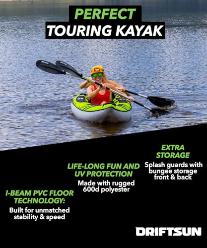 Inflatable Touring Kayak with Padded Seats and Pump D433622