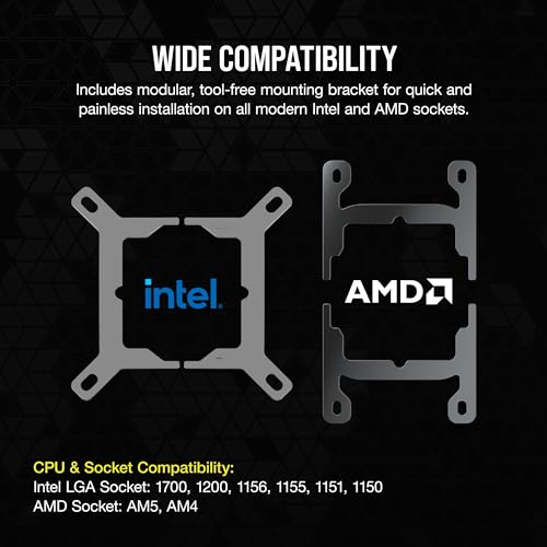 Liquid CPU Cooler 360mm AIO with RGB Fans and LCD Screen R621607