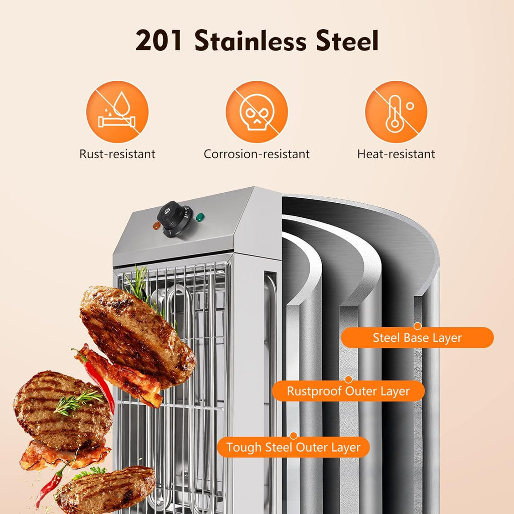 Electric Grill with Adjustable Temperature Control, Nonstick Surface U842083