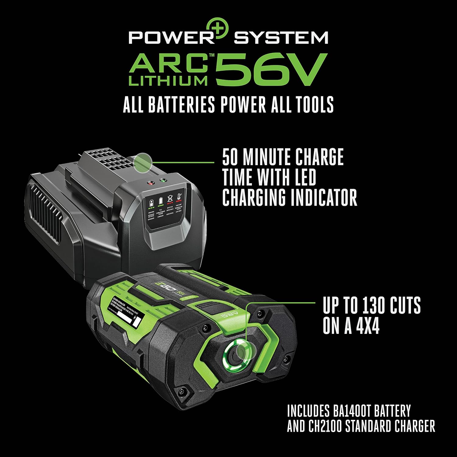 16-Inch 56V Cordless Chainsaw with Battery and Charger W328