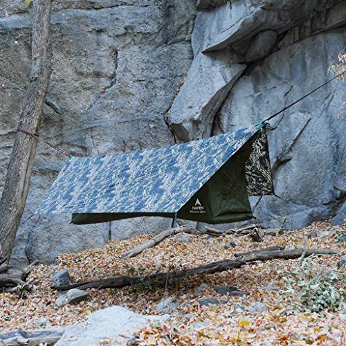 Lay Flat Hammock Tent with Mosquito Net, Insulated Pad and Rainfly D732