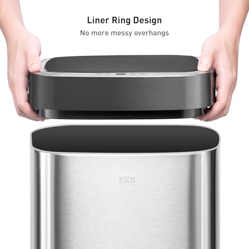 Touchless Motion Sensor Trash Can, 50 Liter, Matte Stainless Steel G2167