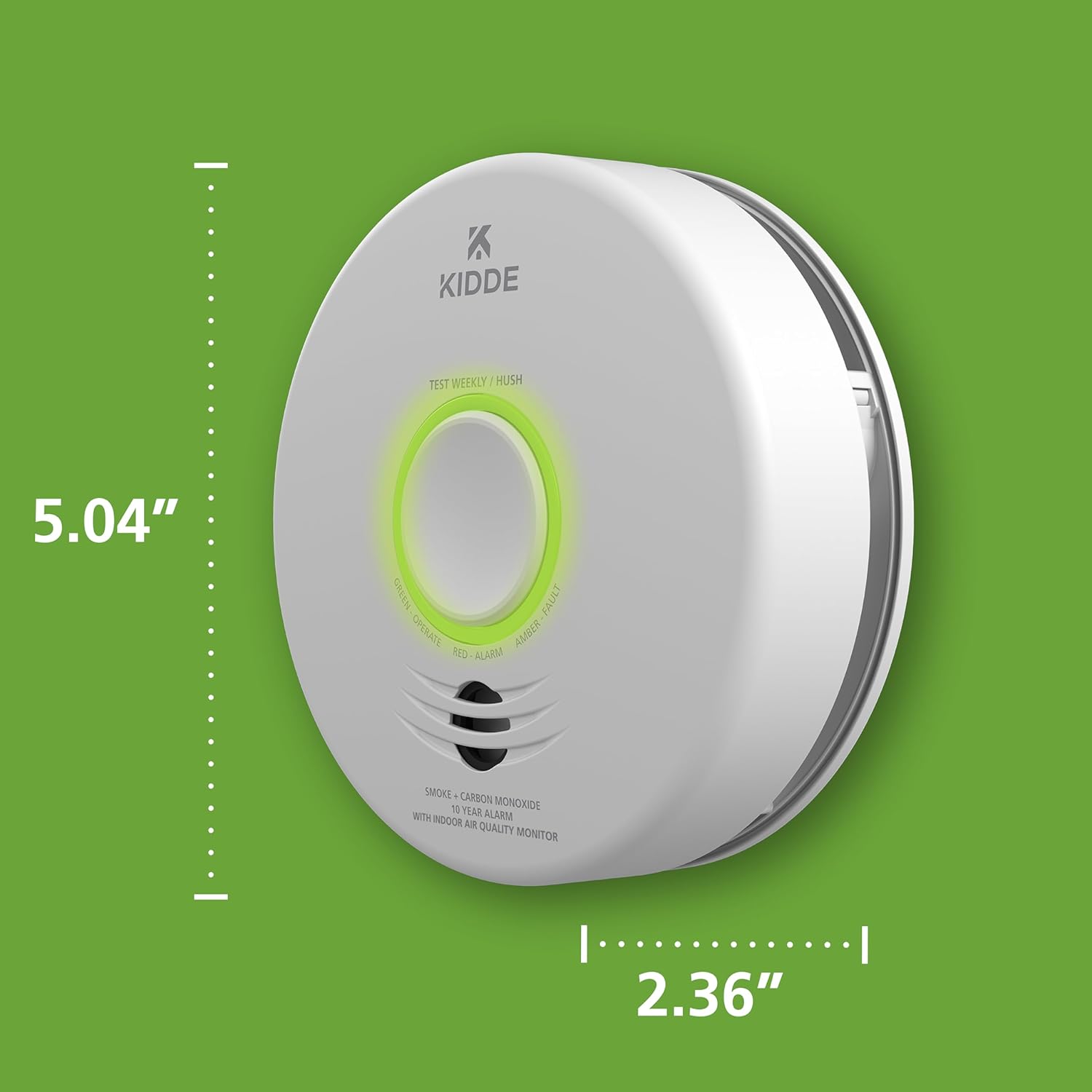 Smart Smoke & Carbon Monoxide Detector with Indoor Air Quality Monitor, WiFi, Hardwired K28907