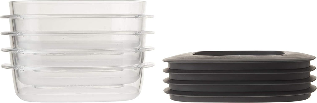 Food Storage Container, 3 Cup, Grey (4 Pack) H61271
