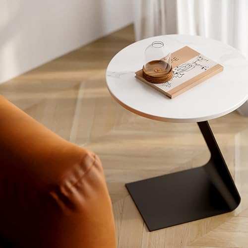 C Table End Table for Couch, Space Saving Side Table, Gray S858