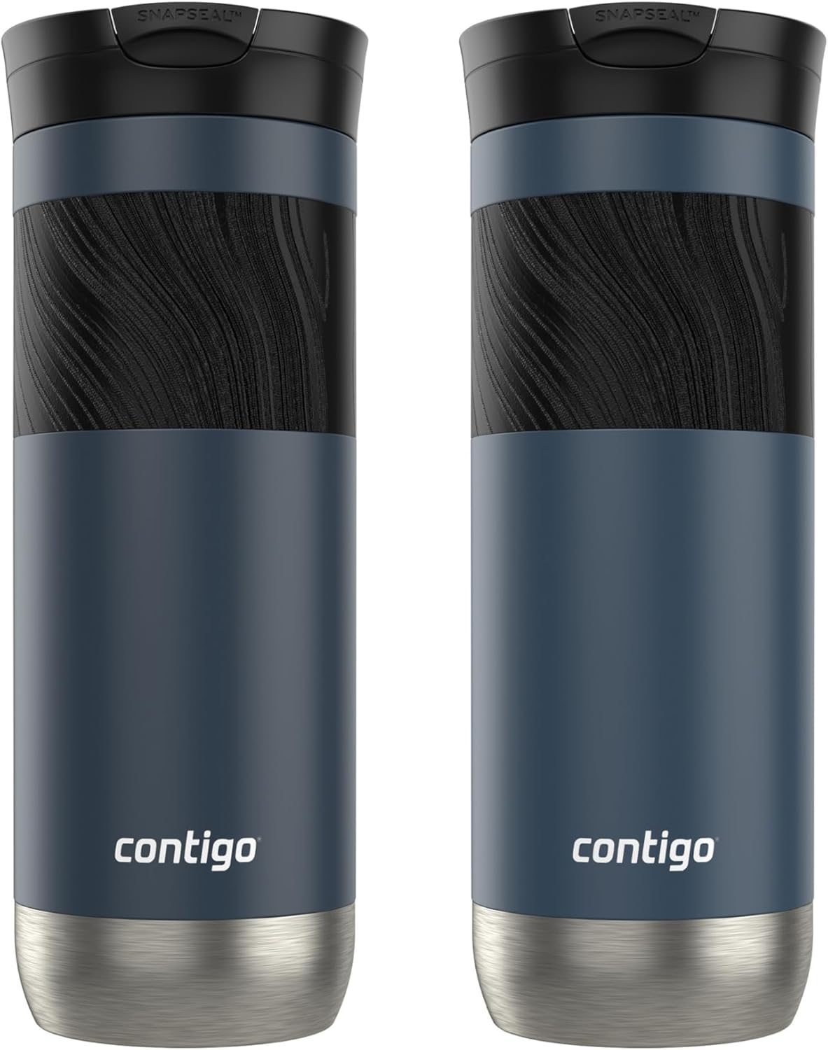 Stainless Steel Travel Mug with Lid, 20 oz, 2-Pack F5498
