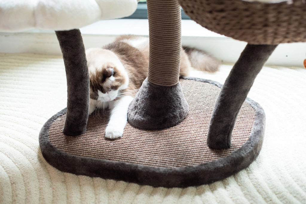 Natural Blossom Woven Tree Branches 6-Level Cat Tower with Hammock and Padded Perches L605