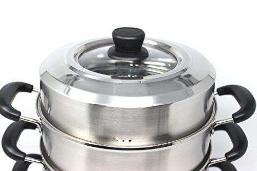 3 Tier Stainless Steel Steamer Set 32 cm M571