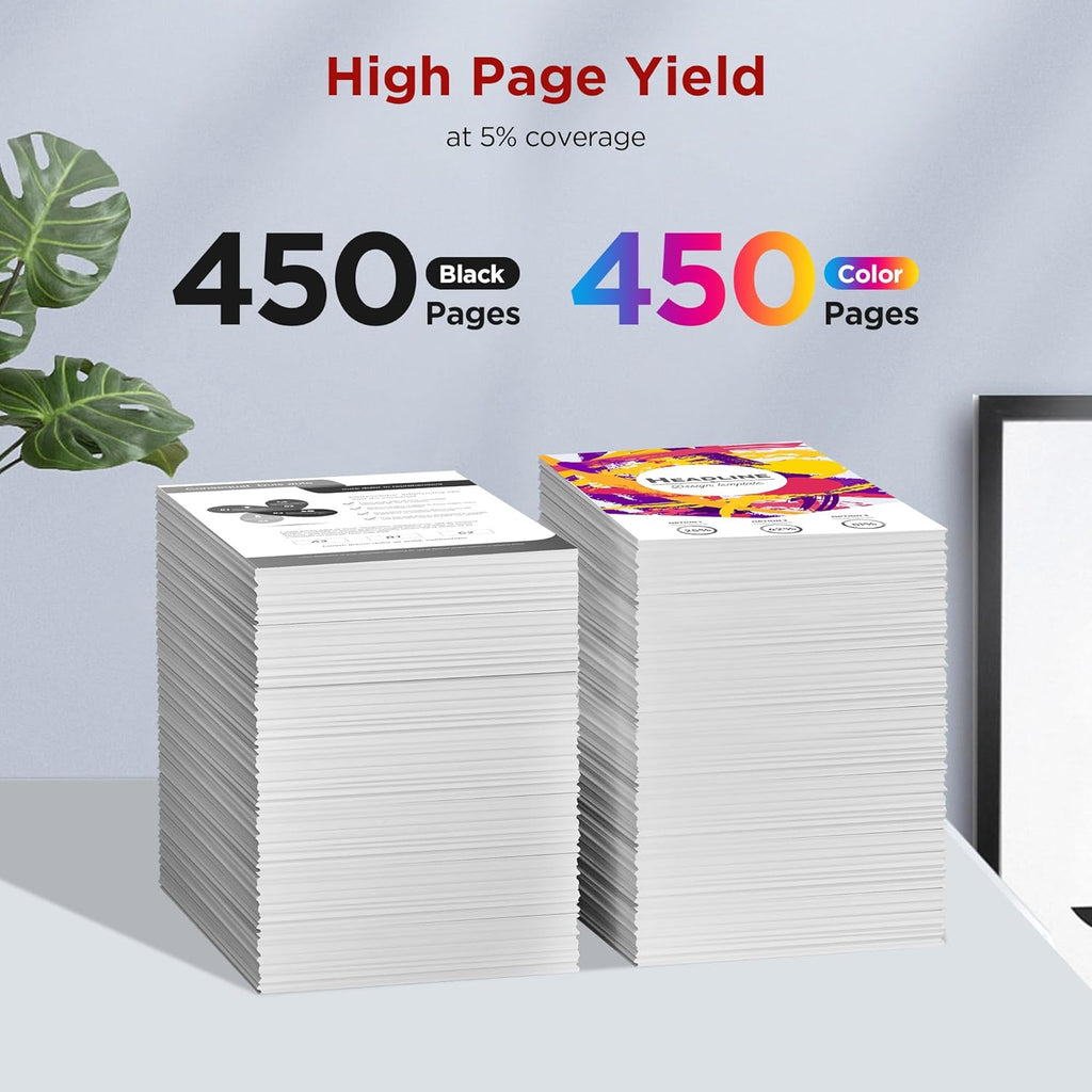Ink Cartridges Combo Pack for Canon Printers (Black, Tri-Color) I95698