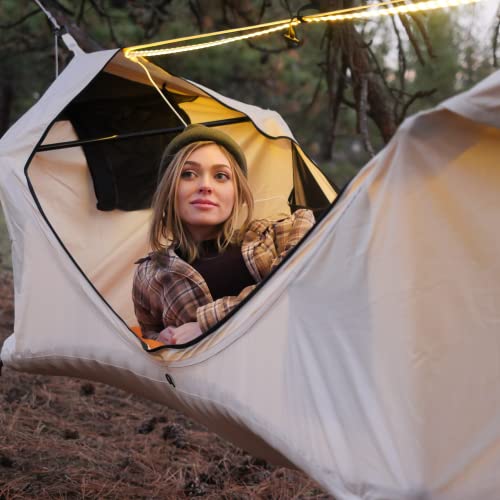 Lay Flat Hammock Tent with Mosquito Net, Insulated Pad and Rainfly D732