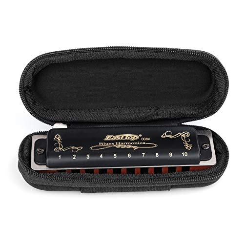 Harmonica Key of G 10 Hole 20 Tone with Case and Cleaning Cloth W30364