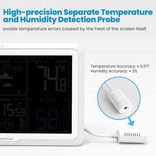 Wireless Indoor Outdoor Weather Station with Thermometer, Humidity Gauge, Forecast and Barometer N556887