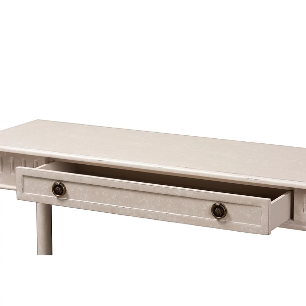 Whitewashed 1-Drawer Console Table J9002