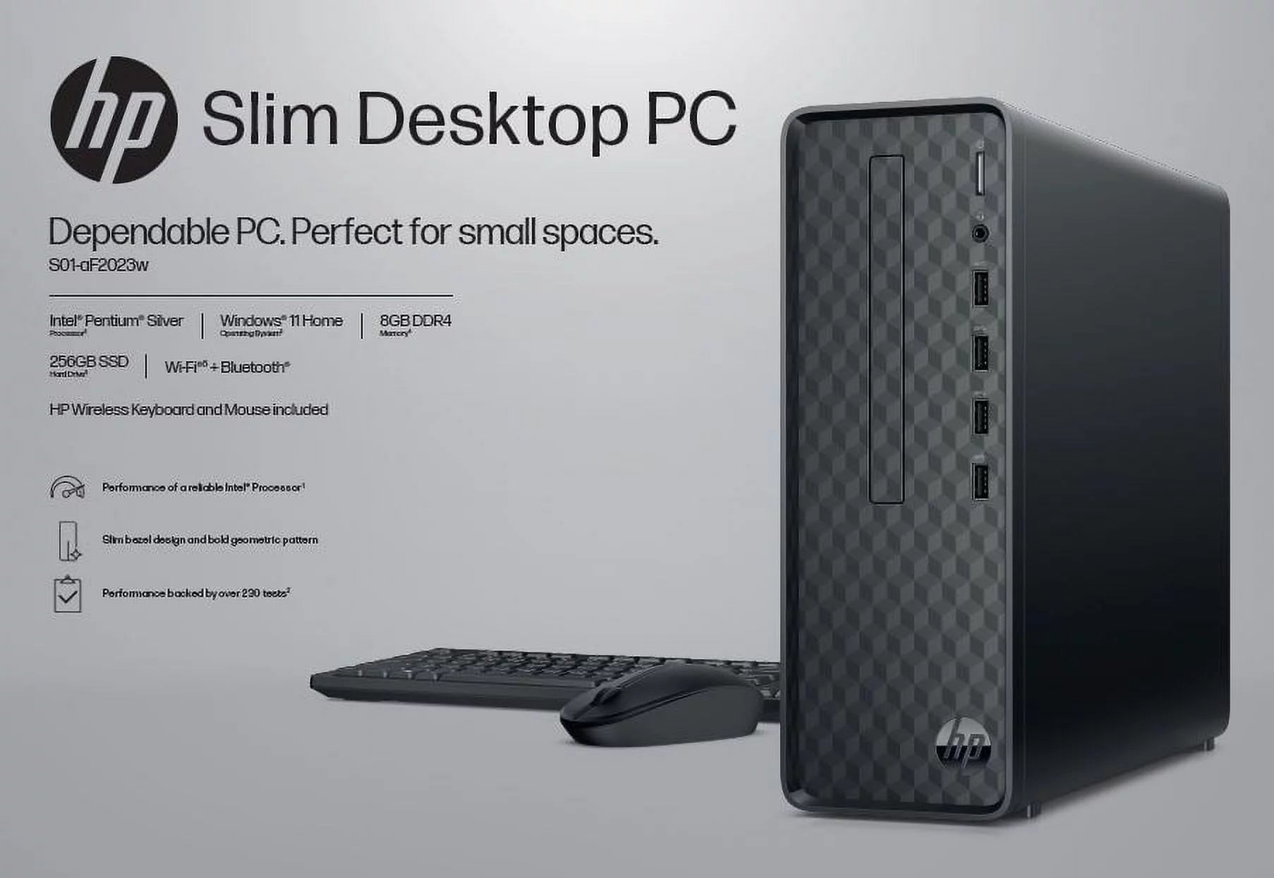 Desktop Tower PC, Intel Pentium, 8GB RAM, 256GB SSD, Windows 11 K740