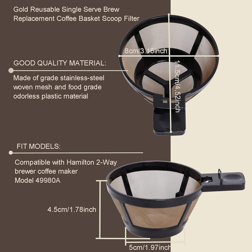 Reusable Coffee Filter Basket for 2-Way Coffee Makers, Pack of 2 X625707