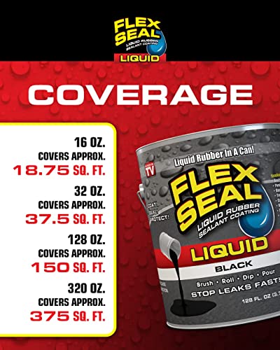 Liquid Rubber Coating Sealant, Waterproof, Flexible, UV Resistant, 32 oz X1484