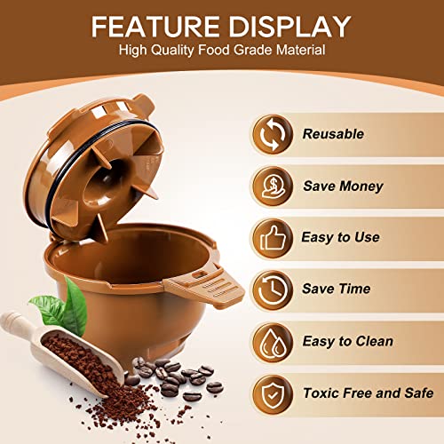 Reusable Single Serve Coffee Filter Brew Basket, 2 Pack, Brown C932356