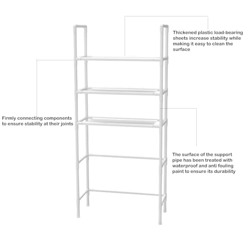 Over The Toilet Storage Shelf, 3-Tier Stainless Steel Bathroom Organizer R75933