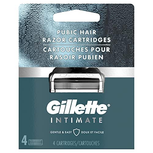 Pubic Hair Razor Cartridges, 4 Blade Refills, Dermatologist Tested R749667