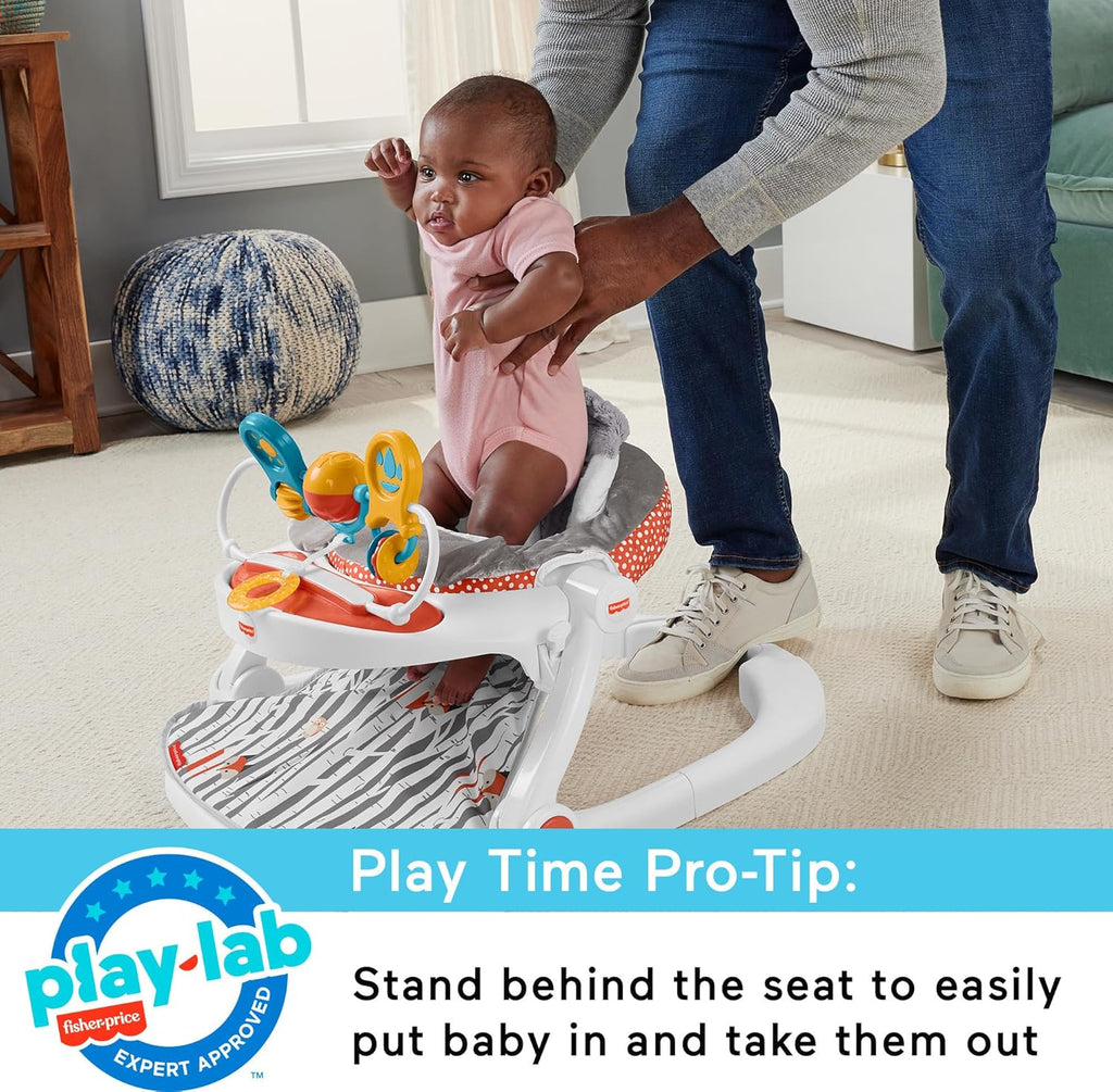 Portable Baby Chair Floor Seat with Snack Tray and Toy Bar L617
