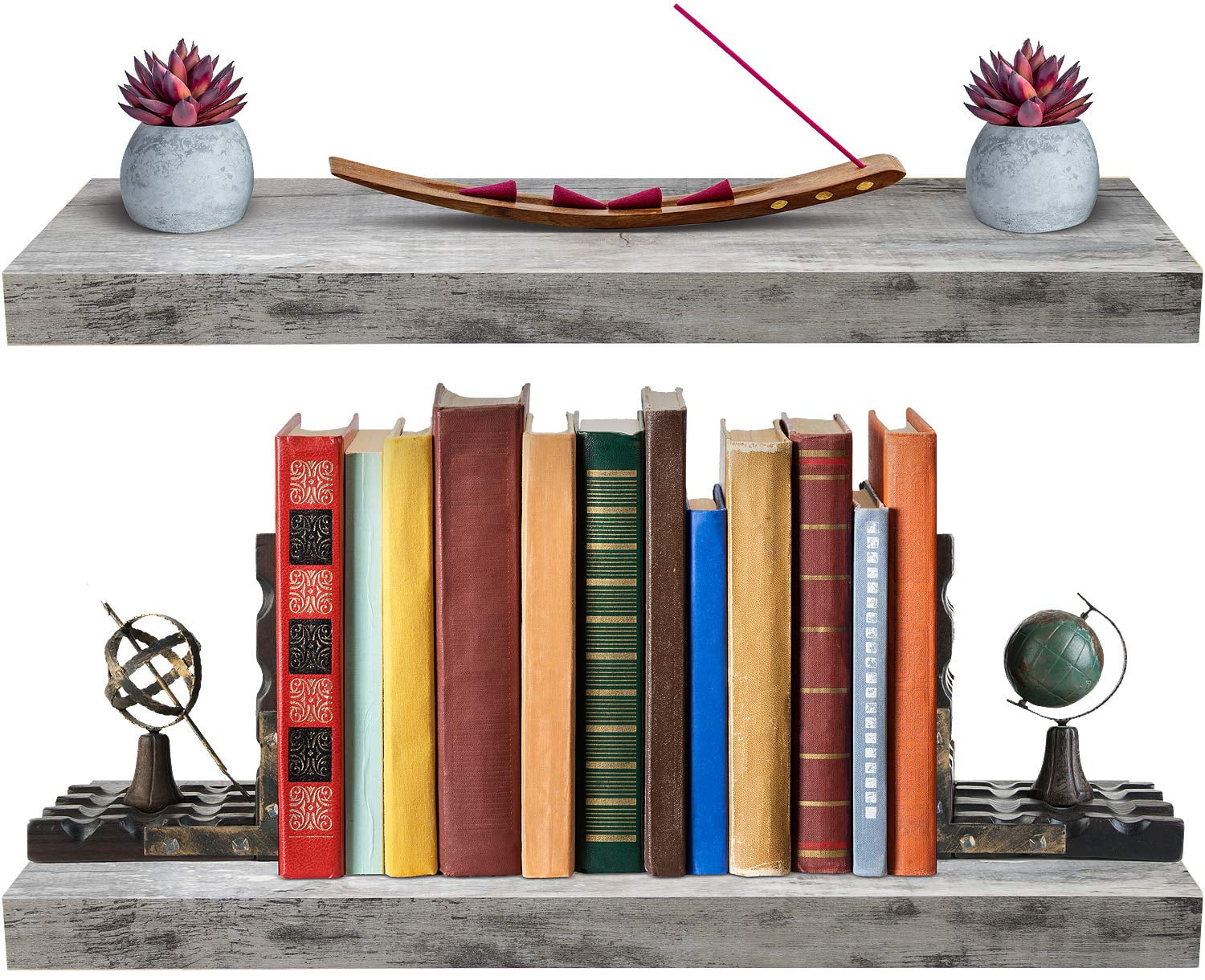 Floating Wall Shelf - Gray Wood F872982
