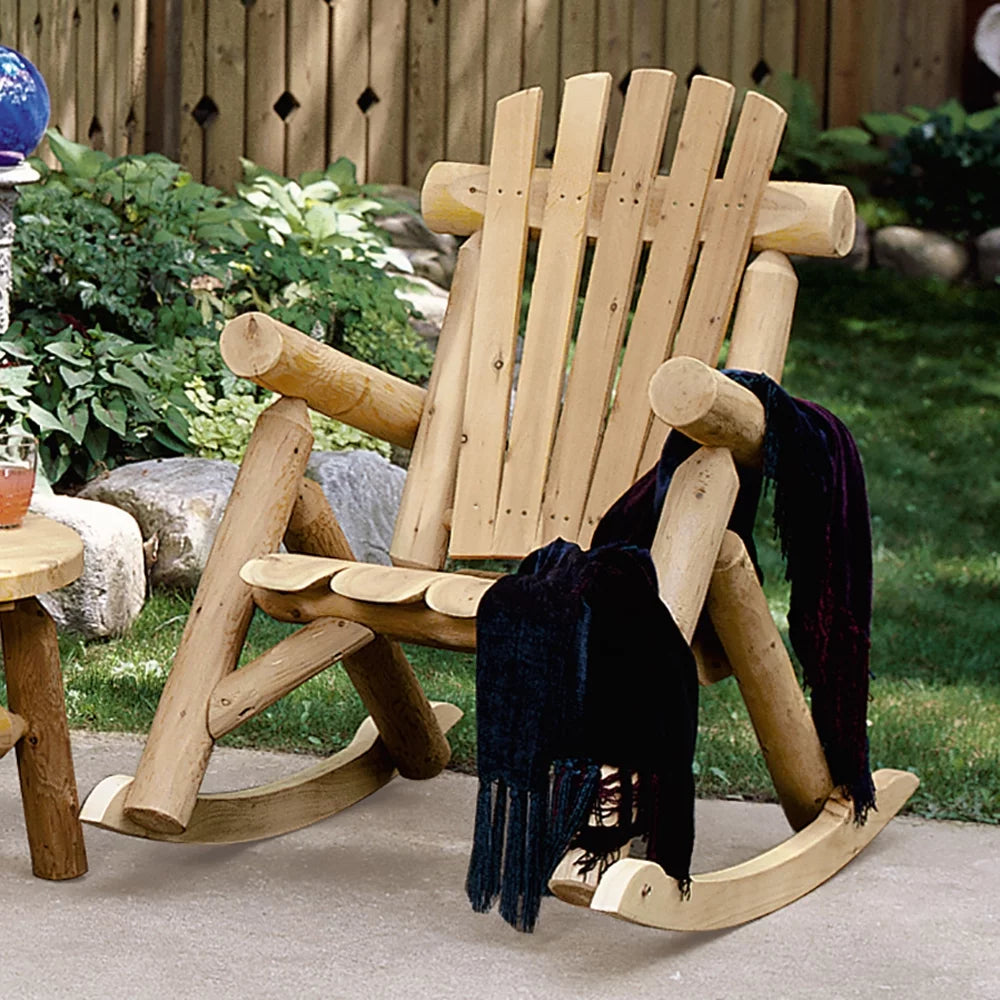 Cedar Log Rocking Chair O528
