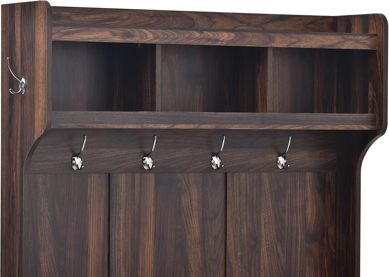 Hall Tree with 6 Hooks, Entryway Bench, Storage Bench D5166