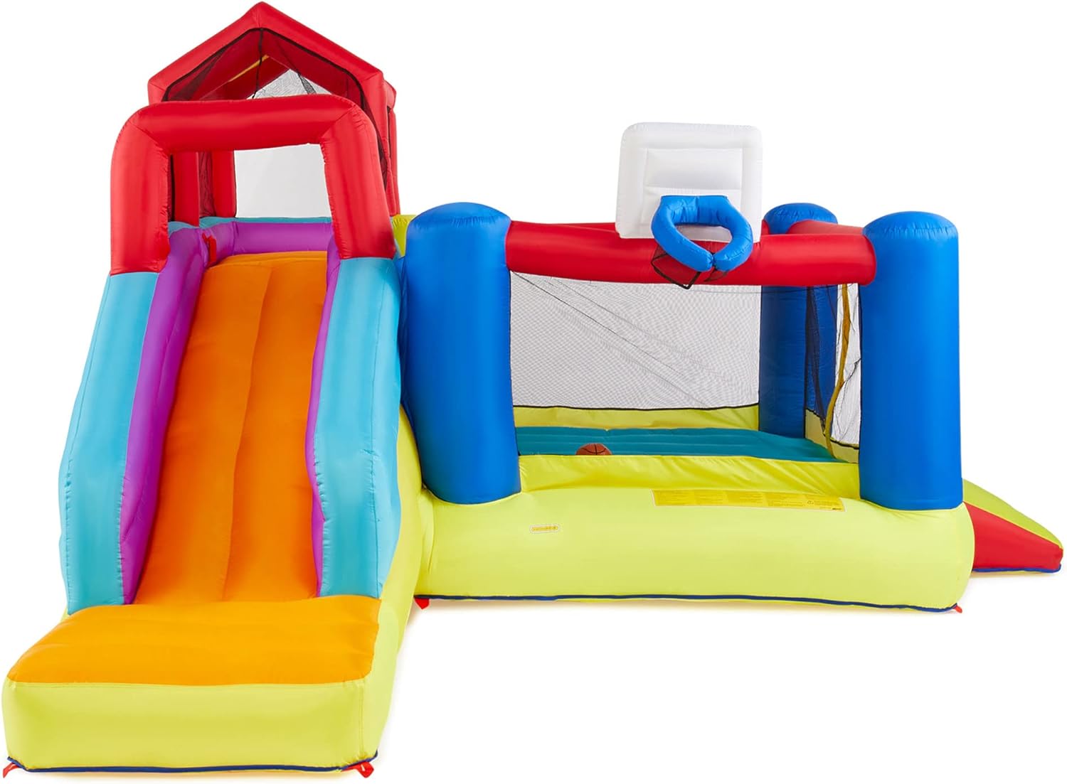 Bounce House with Slides, Basketball Hoops, Soccer Ball, and Blower C606