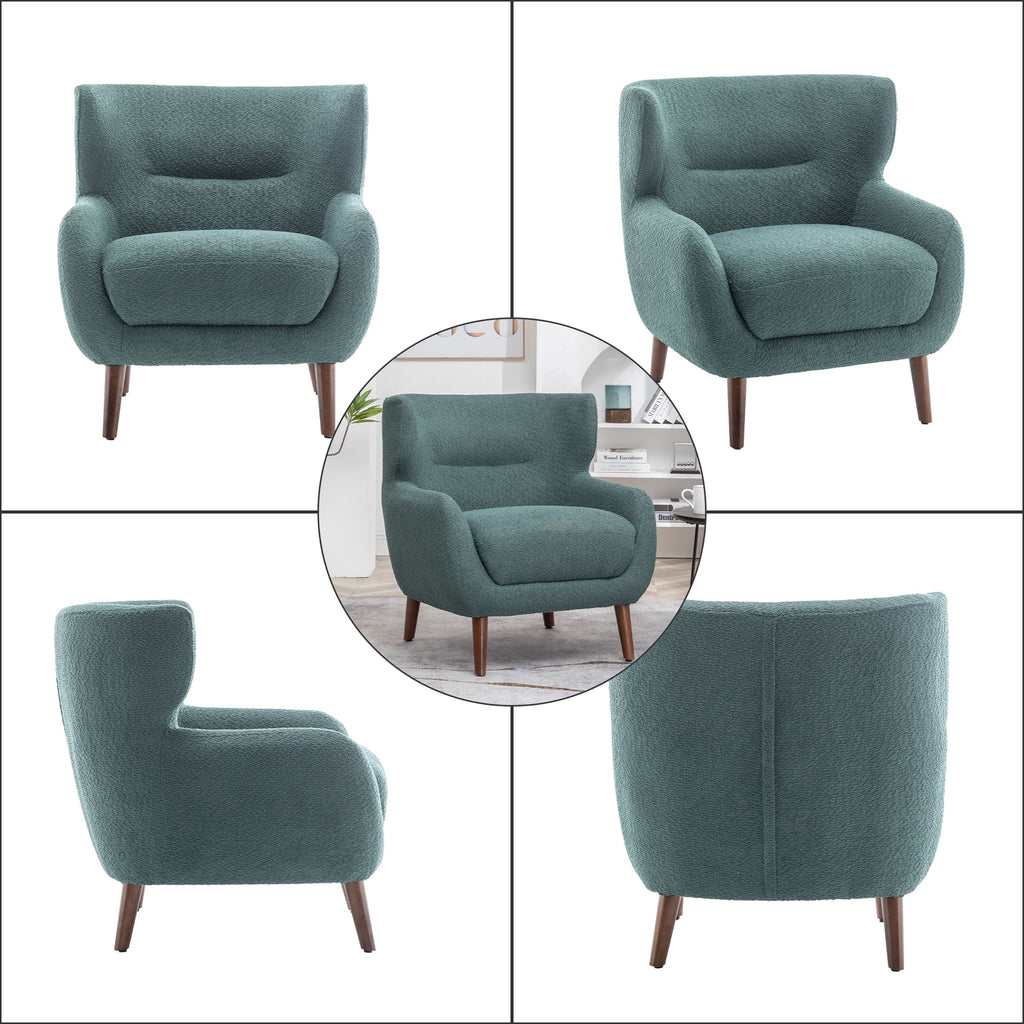 Tufted Wingback Accent Chair, Green G75060
