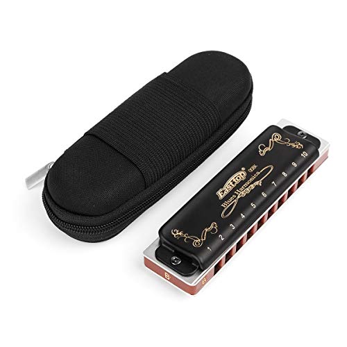 Harmonica Key of G 10 Hole 20 Tone with Case and Cleaning Cloth W30364