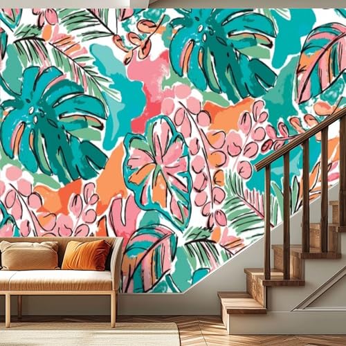 Watercolor Botanical 3D Wallpaper Self Adhesive Wall Mural O64590