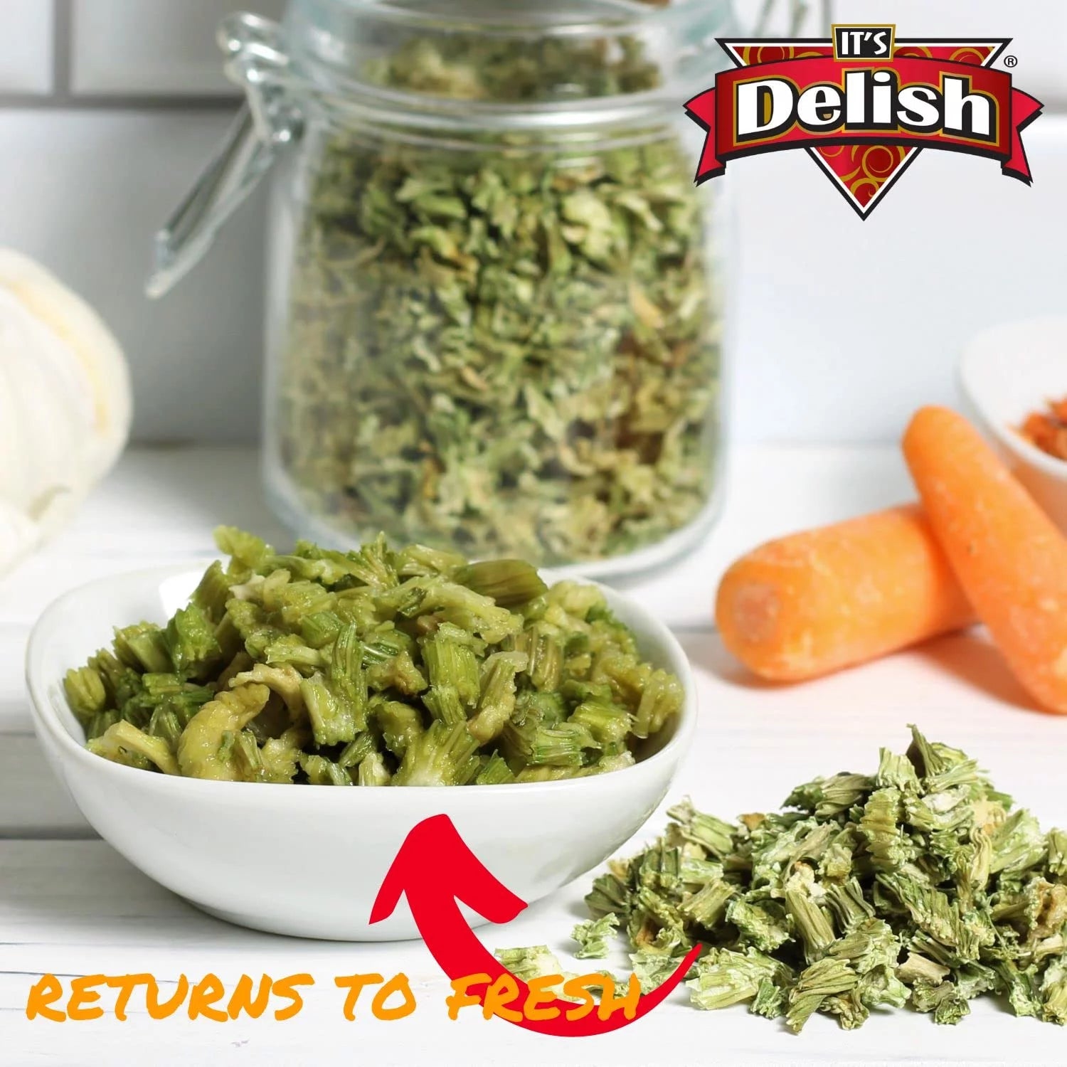 Dried Celery Flakes, 1 lb Bulk Bag, Dehydrated Chopped Celery Stalk & Leaf W153438