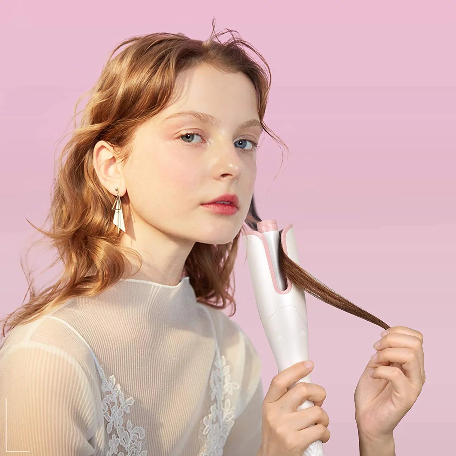 Automatic Curling Iron with Ceramic Rotating Barrel Y146722