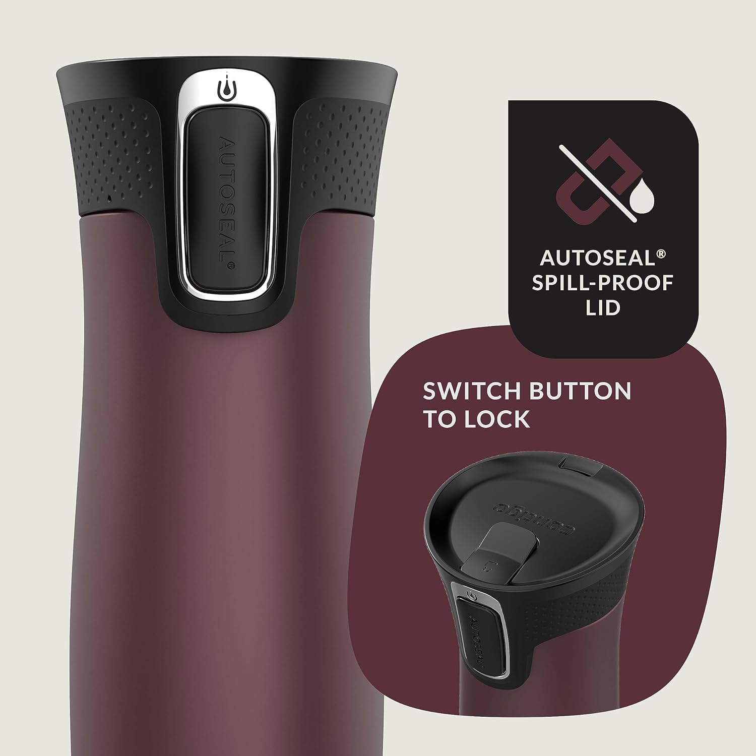Stainless Steel Vacuum Travel Mug, 16oz M8645